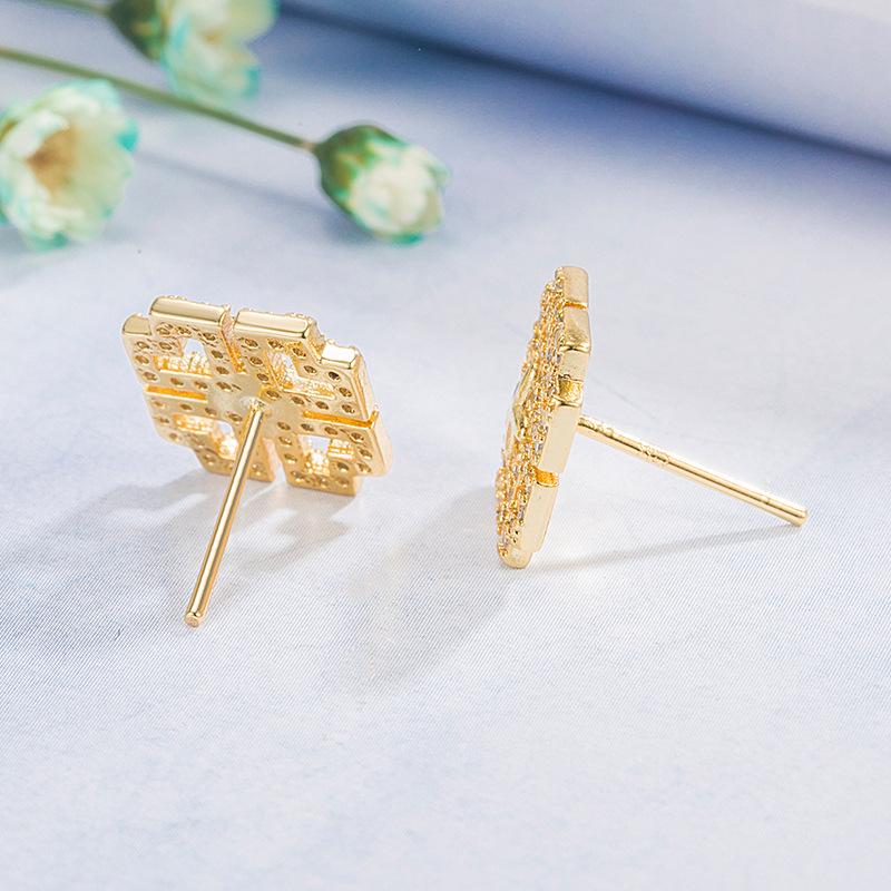 Lindon Women Copper Alloy Zircon Earrings Drop Earrings For Women Wedding Party Gifts