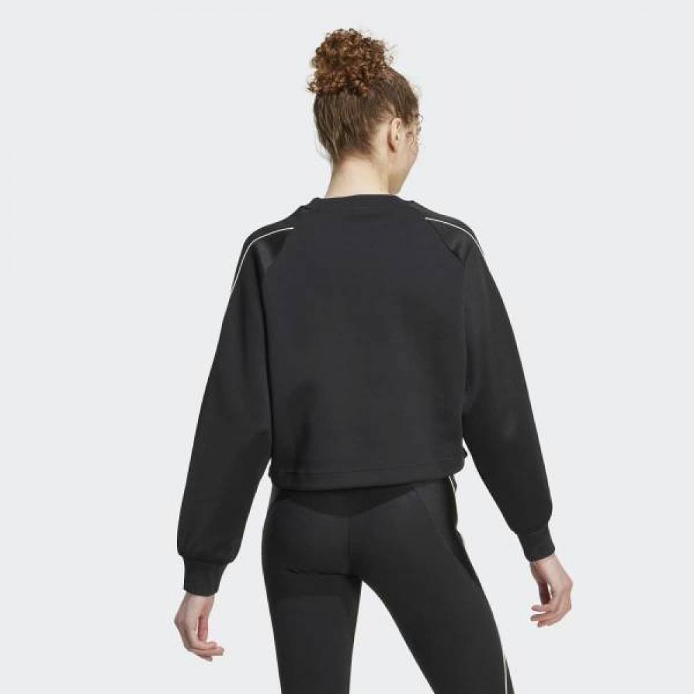 Adidas Women S Stadium 3 Stripe Crewneck SweatShirt Soft Layer 3 Stripe