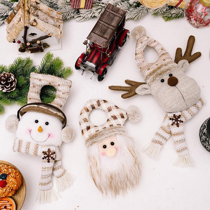 Creative European Style Door Hanging Santa Claus Snowman Reindeer Festive Decorations
