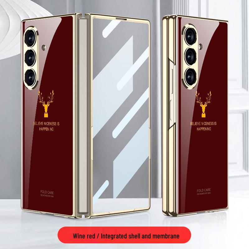 

Compatible Samsung Z Fold7 Foldable Phone Case with Painted Glass, HD Film, and Integrated Flip Cover. Samsung Z Fold7