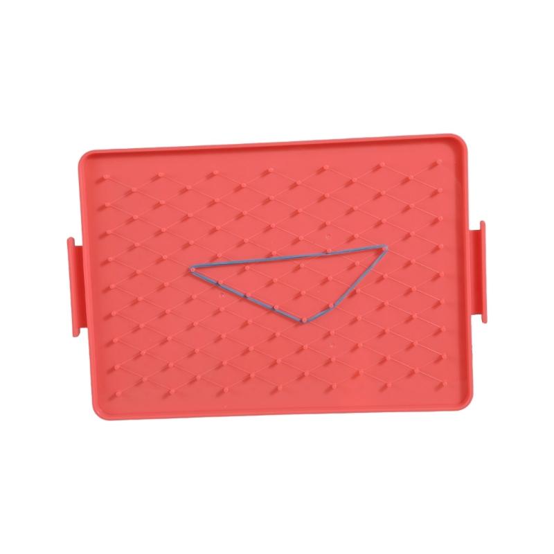 Light Weight Geometry Pegboard Portable Geoboard Math Teaching Aid For Spatial Reasoning Development Kids Age 5+