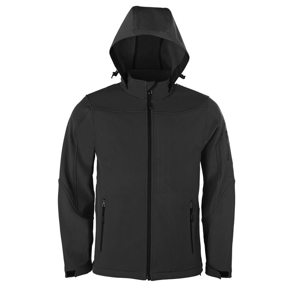 HRM Mens Hooded Soft Shell Jacket