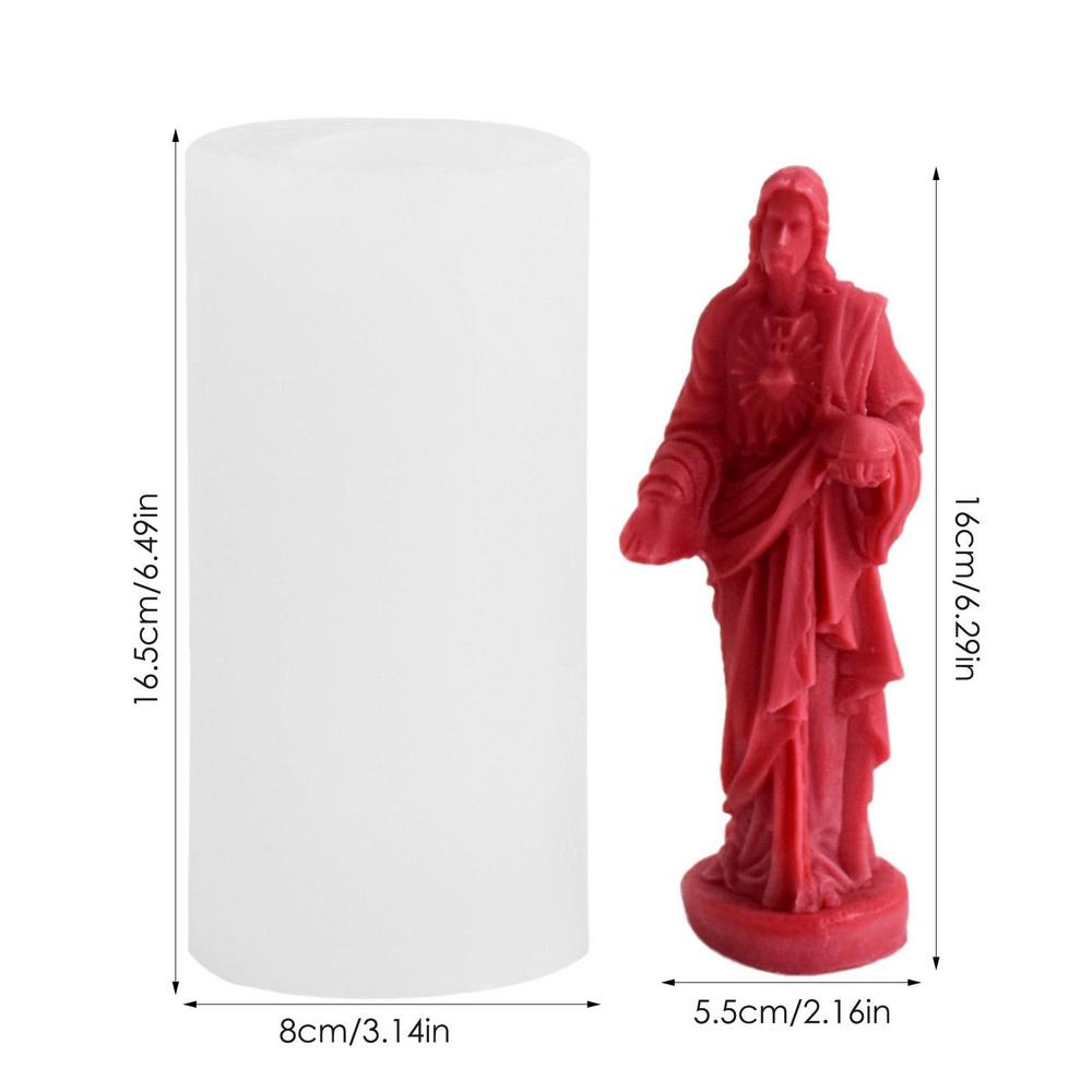 Jesus Modeling Silicone Candle Mold Diy Scented Plaster Resin Craft Making Mould Handmade Soap Chocolate Molds Gifts Home Decor