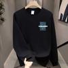 Trendige Marke Amerikanisches Langarm-T-Shirt Reine Baumwolle Herren Unterhemd Trendiger Herbst- und Winterpullover Herren- und Damen-Rundhals-Oberteil