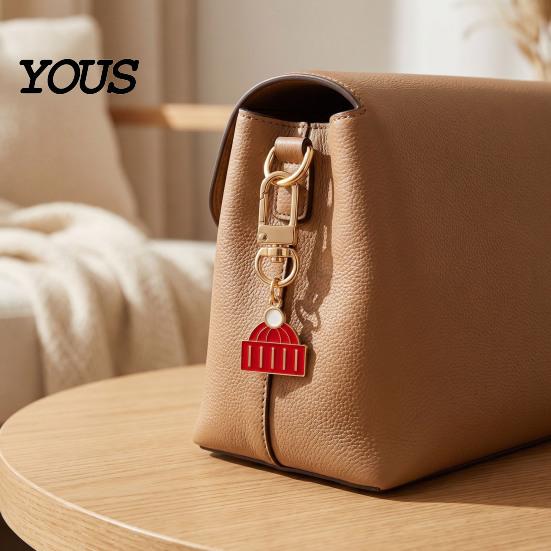 Elk Hanging Ornaments Cartoon Christmas Keychain, Enamel Santa Snowman Snowflake Bag Charm, Charm Xmas Theme Pendant for Backpacks Handbags