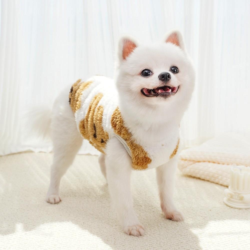 Trendy XS-9XL Winter Puppy Clothes Warm Fleece Cute Bear Pattern Dog Vest Pet Supplies Dog Sweater Vest Pitbull New Year's Gift