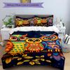 3pcs Colorful Owl Artwork Duvet Cover Set -Includes 1 Duvet Cover and 2 Pillowcases, No Quilt Core, All-Season Home Decor  Yy251111195