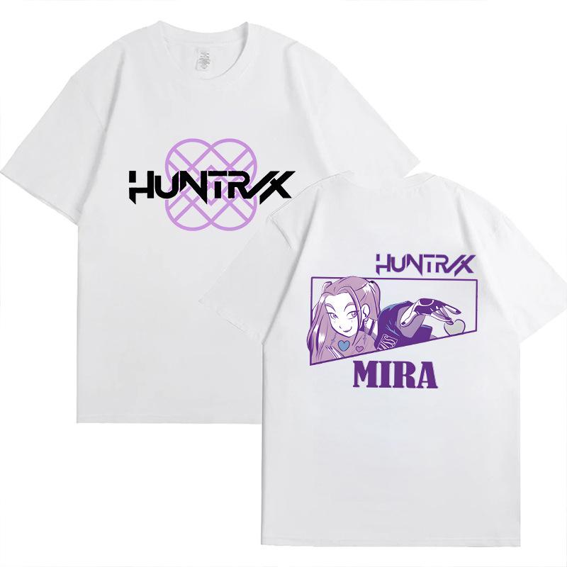 Kpop Korean Wave Witch Hunt Trendy Double Sided Printed T-shirt Round Neck Short Sleeve 5984