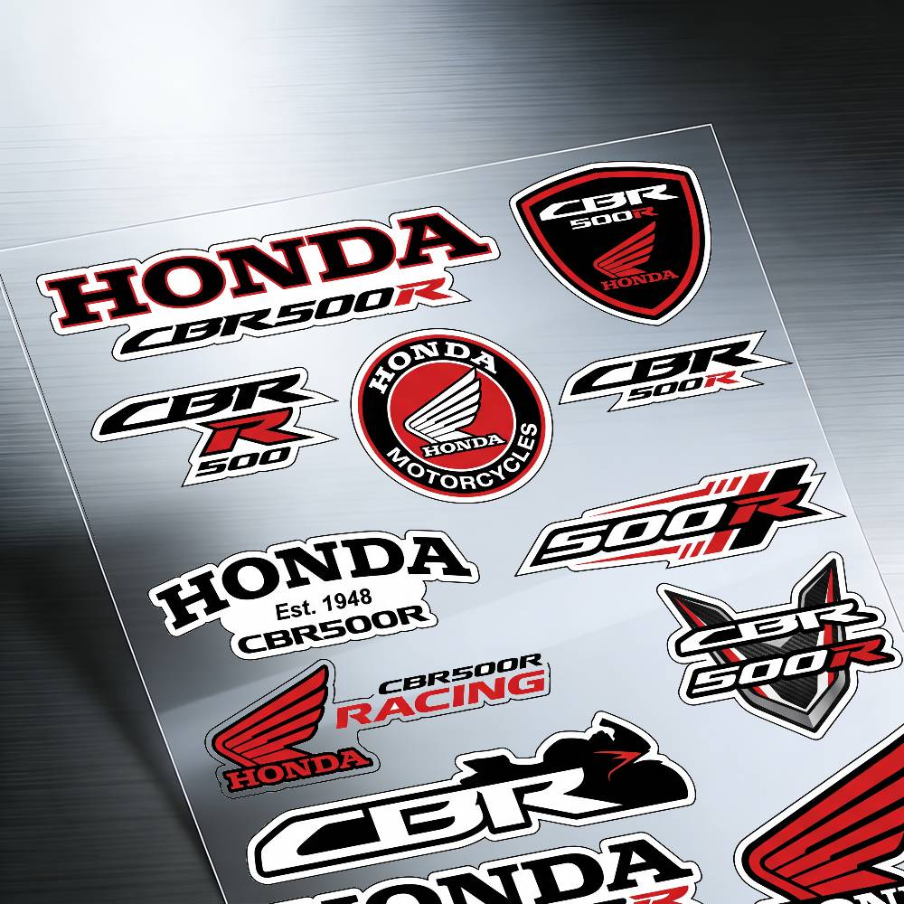 FOR HONDA CBR500R Waterproof Reflective Motorbike Stickers Easy Peel Removable Decals for Motorcycle Car