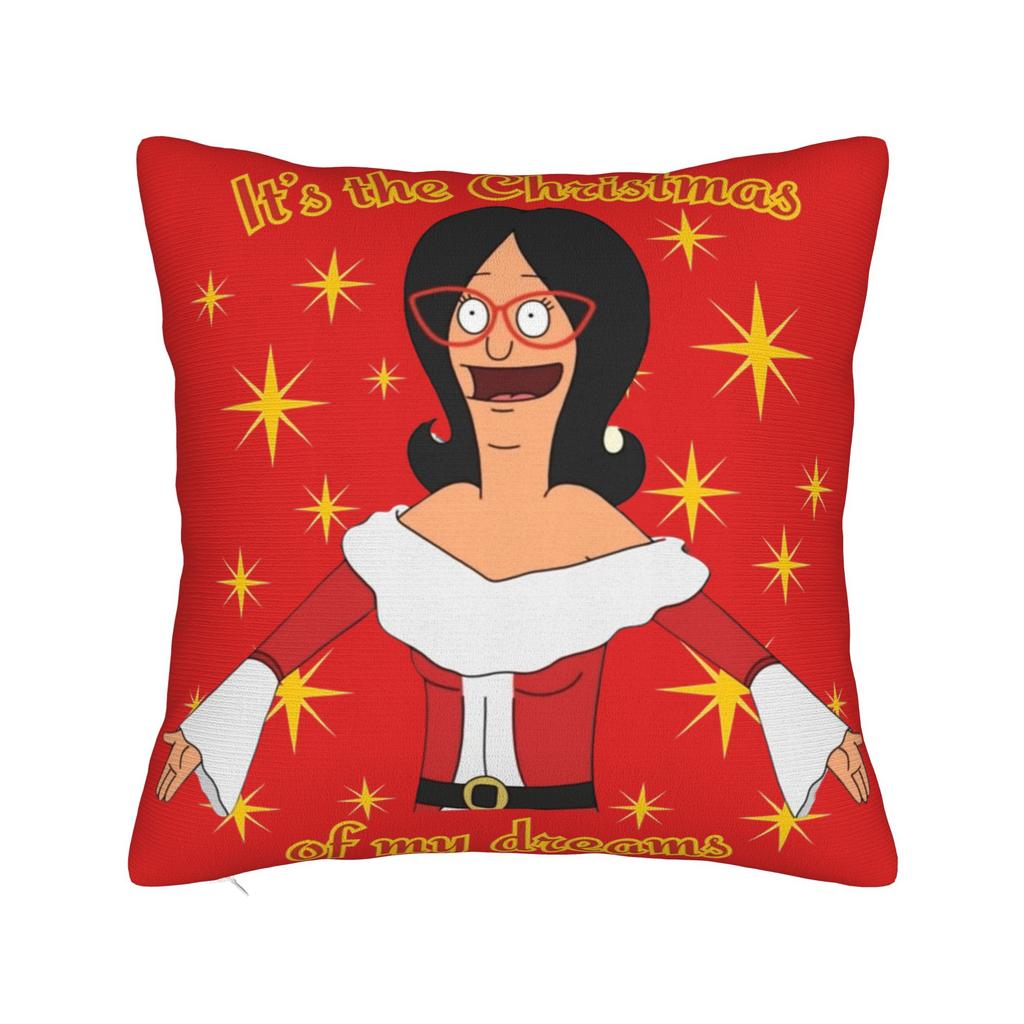 B-Bob Burgers Thanksgiving Pillowcase Cushion Cover  Pillow Covers Soft and Sweet Chair Decorations Zipper Multiple Sizes