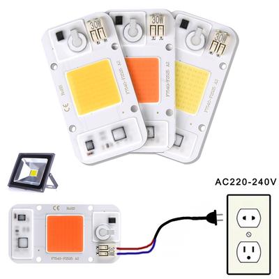 LED Chip Matrix senza saldatura AC 220V ad alta potenza 20W 30W 50W COB Chip lampada LED senza bisogno di driver per luce di inondazione faretto illuminazione esterna fai da te