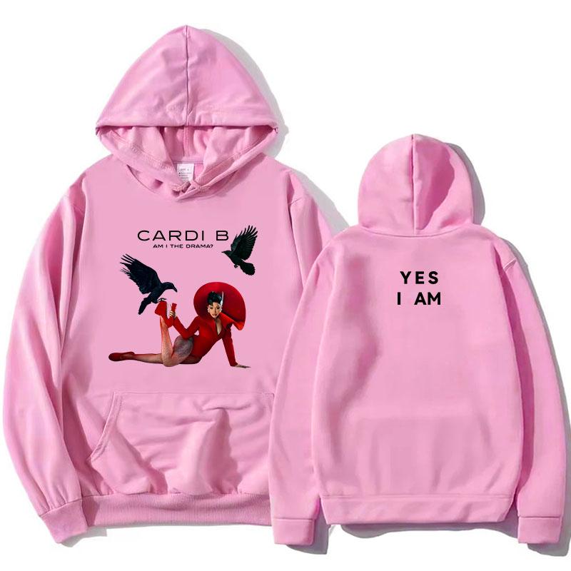

AM I THE DRAMA  Album Hoodies Cardi B Singer Graphic Sweatshirts Long Sleeve Fashion Female Pullovers Women Clothing Print Tops 3XL
