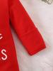 Red Baby Footed Zipper Romper, Long Sleeve Sleeper Onesie, Newborn Infant Solid Color Jumpsuit
