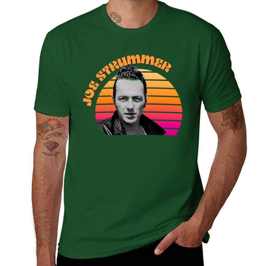 Joe Strummer T-Shirt Tops Blanks Oversized Mens Graphic T-shirts Anime