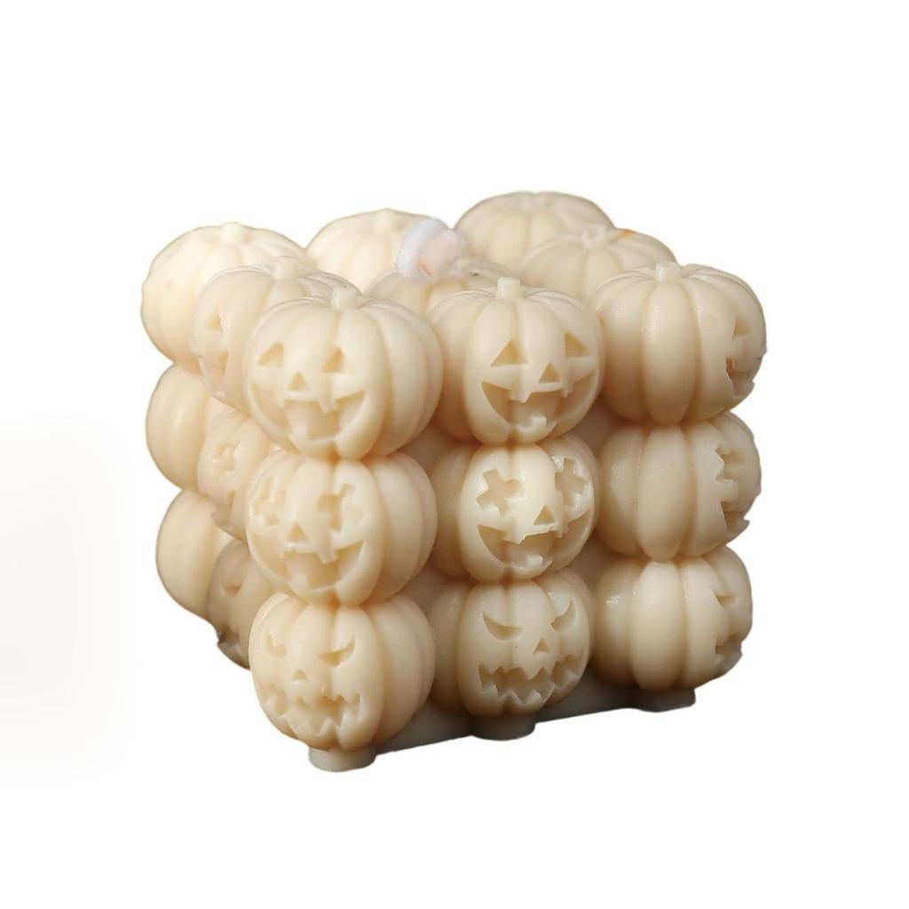 Halloween Cranium Hexahedron Pumpkin Aromatherapy Candle Handmade Cranium Candle Ornaments