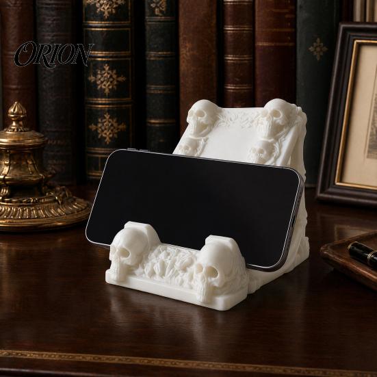 Desktop Phone Holder 3D Printed Skeleton Mobile Holder, Universal Stand, Decorative Ornament Support, Creative Skulls for All Models Energy Shape