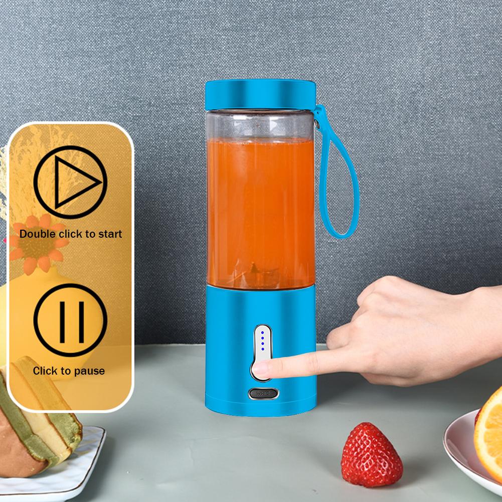 530ml Electric Juicer Cup Handheld Fruit Smoothies Mixer Food Grade Kitchen Tool
