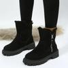 Winter Women's Plush Platform Shoes  New Design Warm Snow Boots Woman Fashion Side Zipper Casual Boots Femme Bottine
