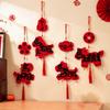 Traditional Chinese Style Pendant Good Luck Tassel Wall Door Hanging Ornaments Flower Handmade Horse Year Decoration