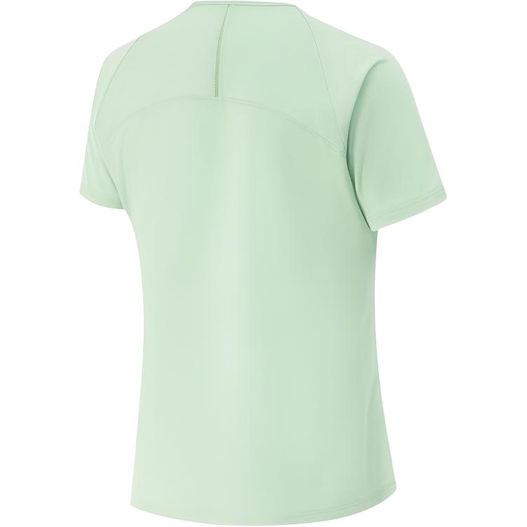 Li-Ning Solid Color Round Neck Pullover Casual Simple Sports Comfortable Versatile Short Sleeve T-Shirt Women T-Shirts ATSV344-1