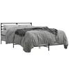 Bed Frame Gray Sonoma 120x200 cm Particleboard and Metal