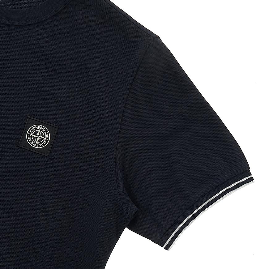 STONE ISLAND Logo Print Round Neck Loose Fit Short Sleeve T-Shirt Kids Tops Black 781620748-V0020