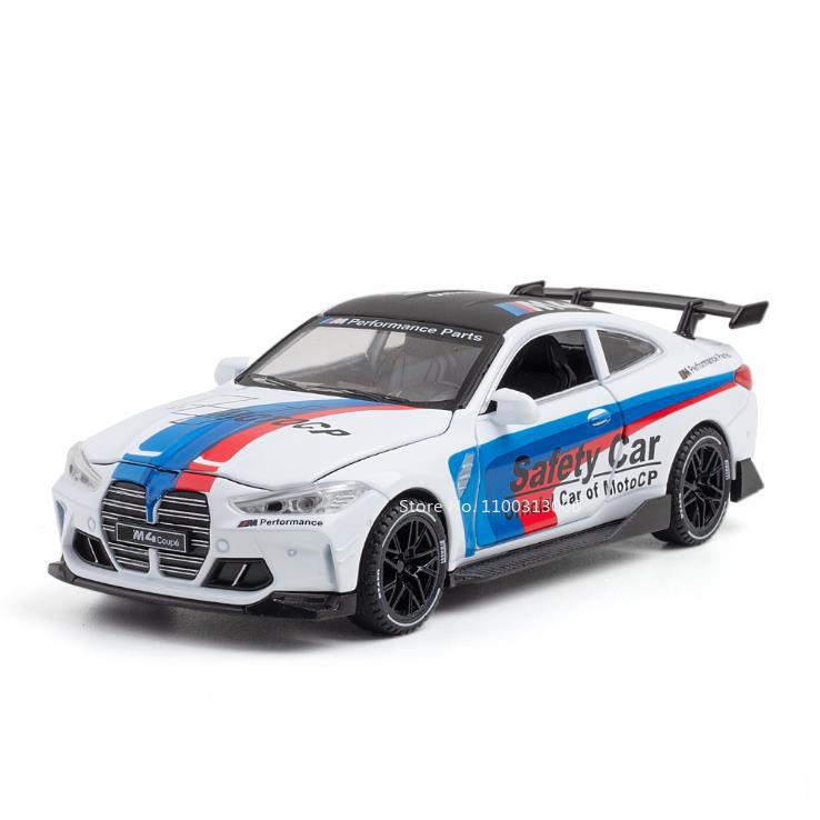 1:32 Scale M4 Cars Miniature Models Alloy Diecast Toys with Light Sound Pull Back Vehicles 4 Doors Opened Car Kids Xmas Gifts