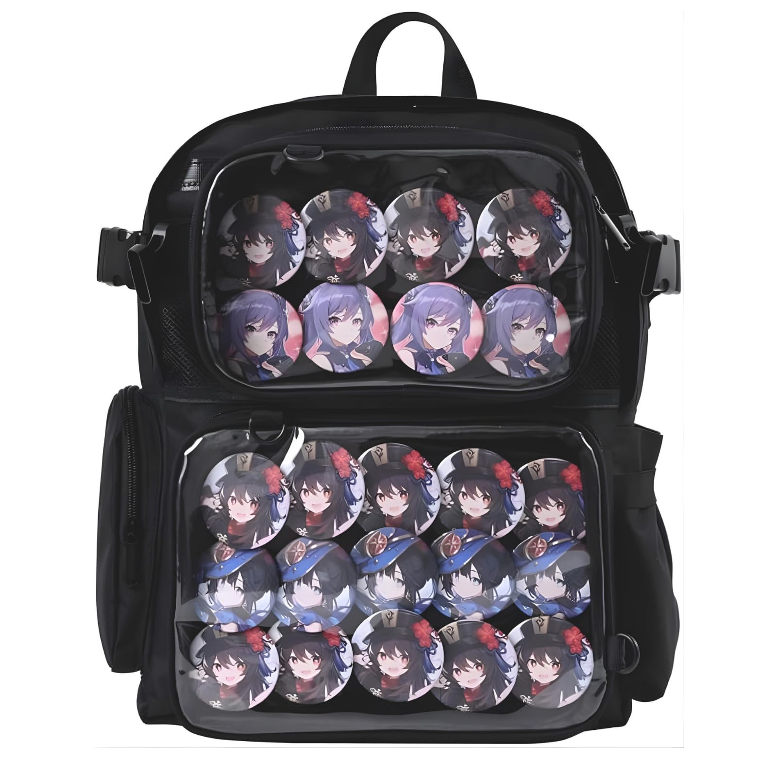 [Harujio] Detachable2-Way Ita Bag, Ita Backpack, Large Capacity, Transparent Backpack, Perfect for Otaku, Otaku Activities, and Oshi Activities,