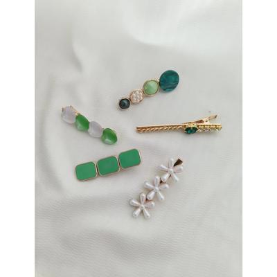 5-piece Retro Pearl Rhinestone Hair Clip for Women Girls Hair Accessories