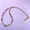 Natural strawberry crystal rose necklace fashionable bear women's delicate Hanfu accessories must-have