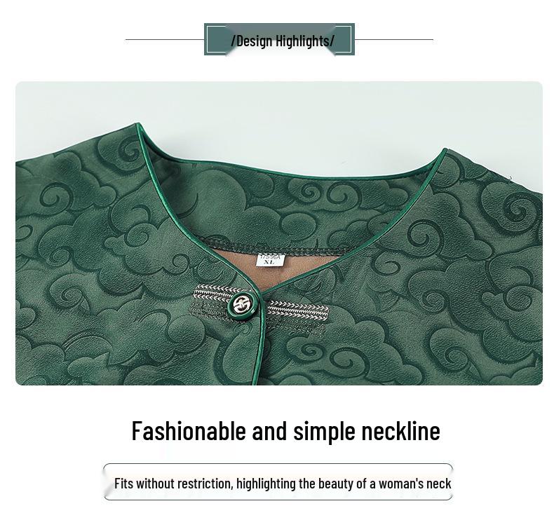 Short-Sleeved Cardigan & Shirt Set for Elderly Women (Ages 70-80)
