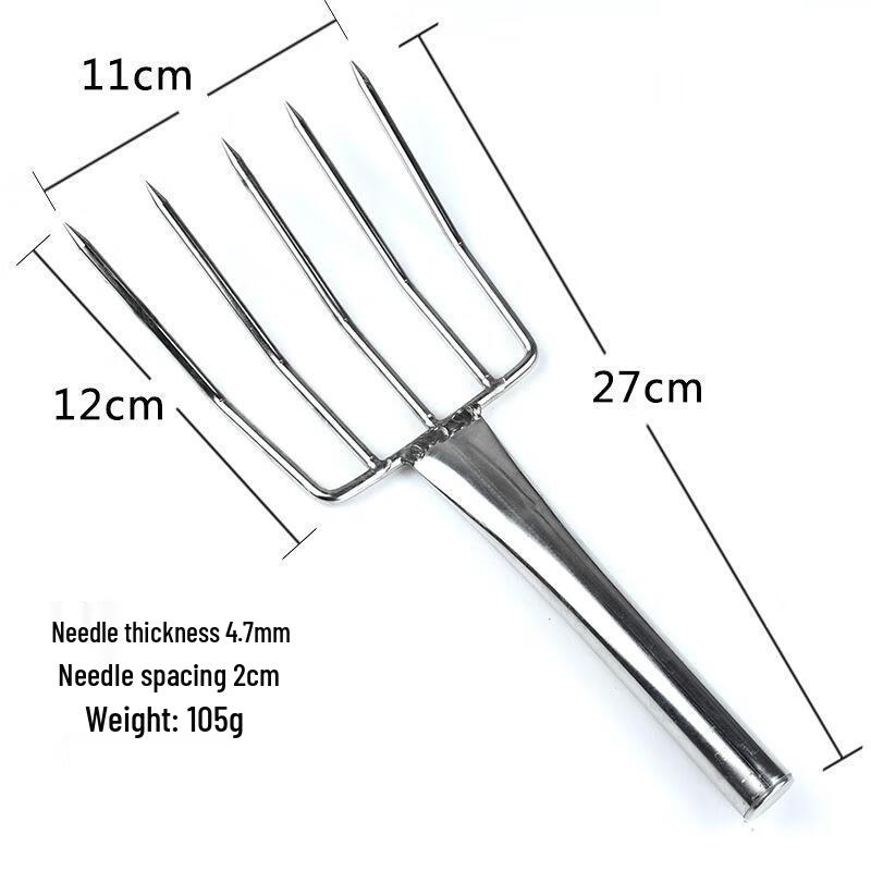 

Minai Large Stainless Steel 5-Tine Serving Fork, 2-Pack