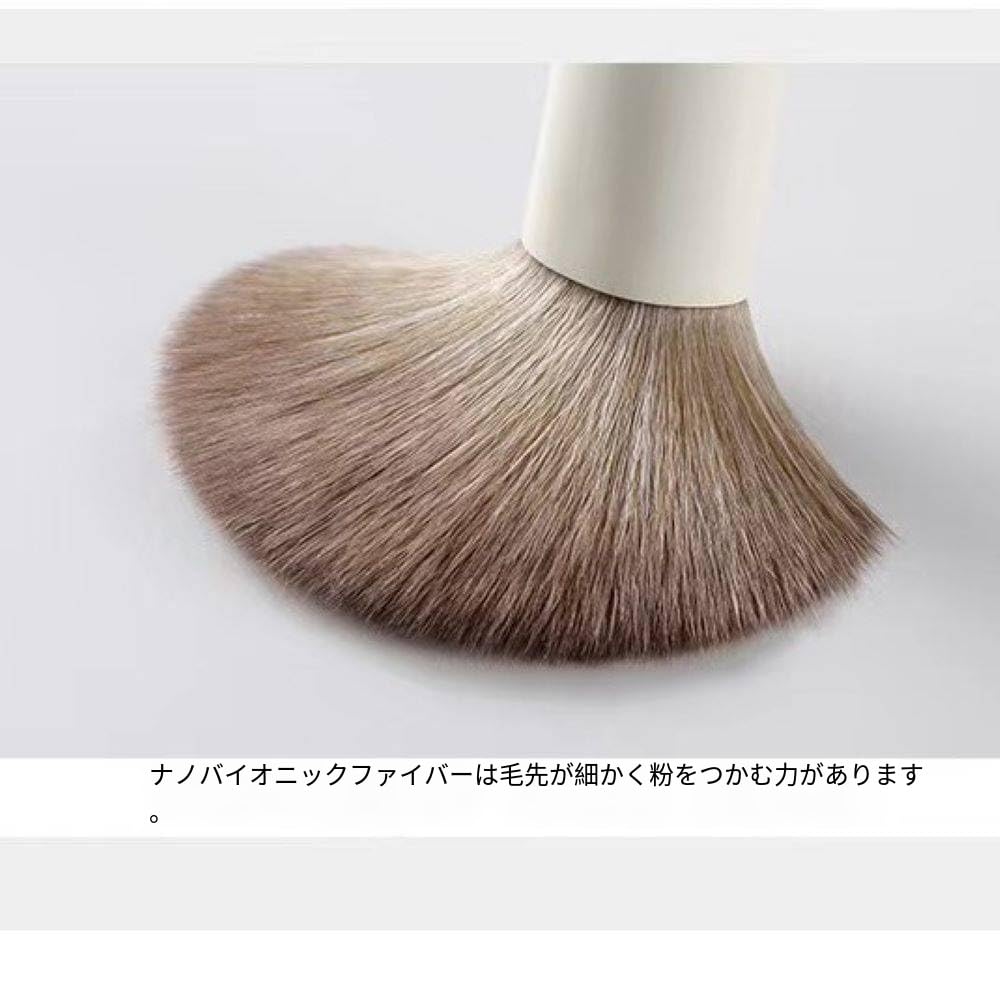 ALLEVG Makeup White Premium Fiber Suitable for Beginners and Sensitive Premium Fiber Makeup Gift Pouch Included Brushes, 10-Piece Set, Brushes,