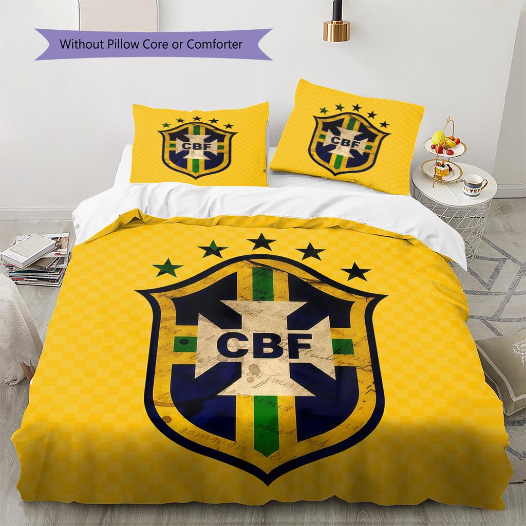 CBF Brasil Pattern Bedding Home Decoration Birthday Gift (1 * Duvet Cover + 2 * Pillowcase, Without Core)