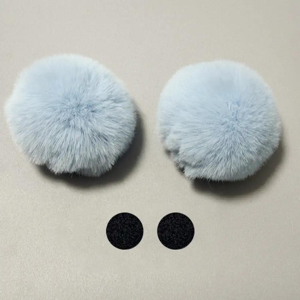 2 stk/par kreativ søt motorsykkelhjelm plysj katteører baller deco motocrosshjelm dekor klistremerke Tilbehør Cosplayer Styling