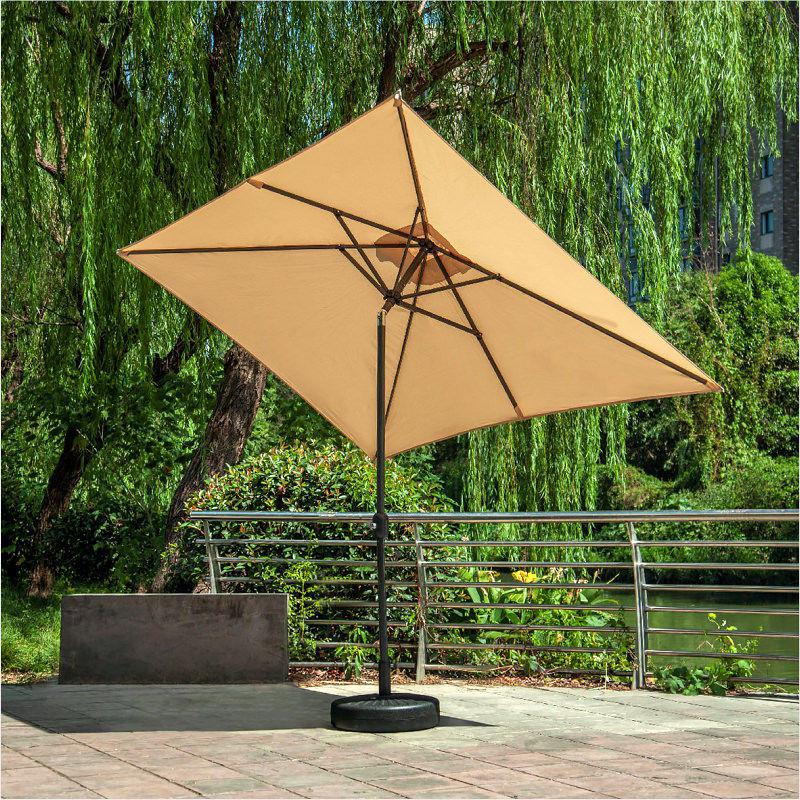Rectangular 2x3m Outdoor Sun Umbrella - Leisure, Beach, Courtyard, Center Pole