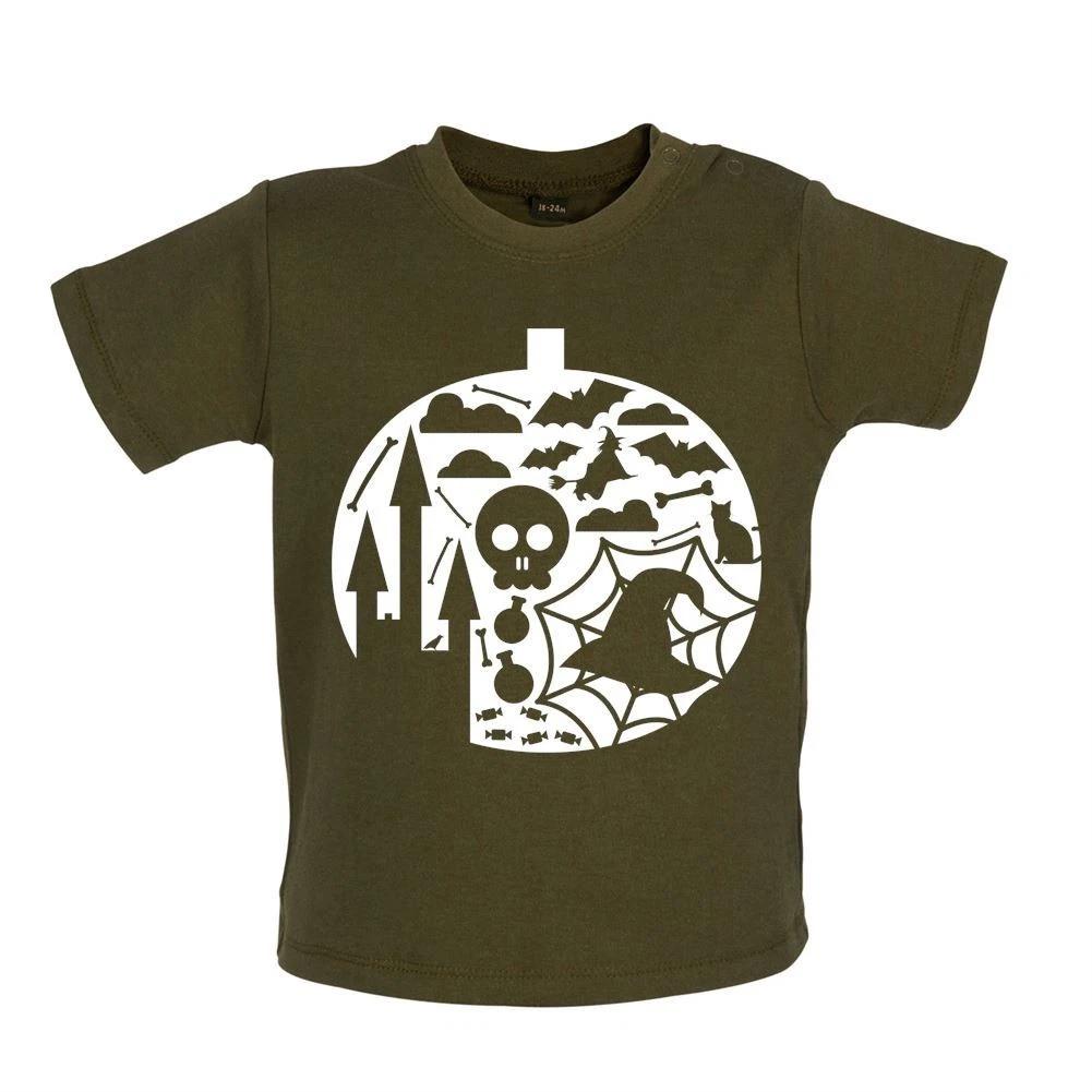 

Pumpkin Shape - Baby Kids Boys Girls Unisex Baby Kids Boys Girls Unisex T-Shirt / Bodysuit - Halloween Pumpkins Complete Funny 110