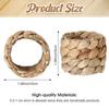 1-48PCS Handmade Water Hyacinth Napkin Rings Natural Woven Table Decor for Thanksgiving Weddings Farmhouse Style Napkin Holders