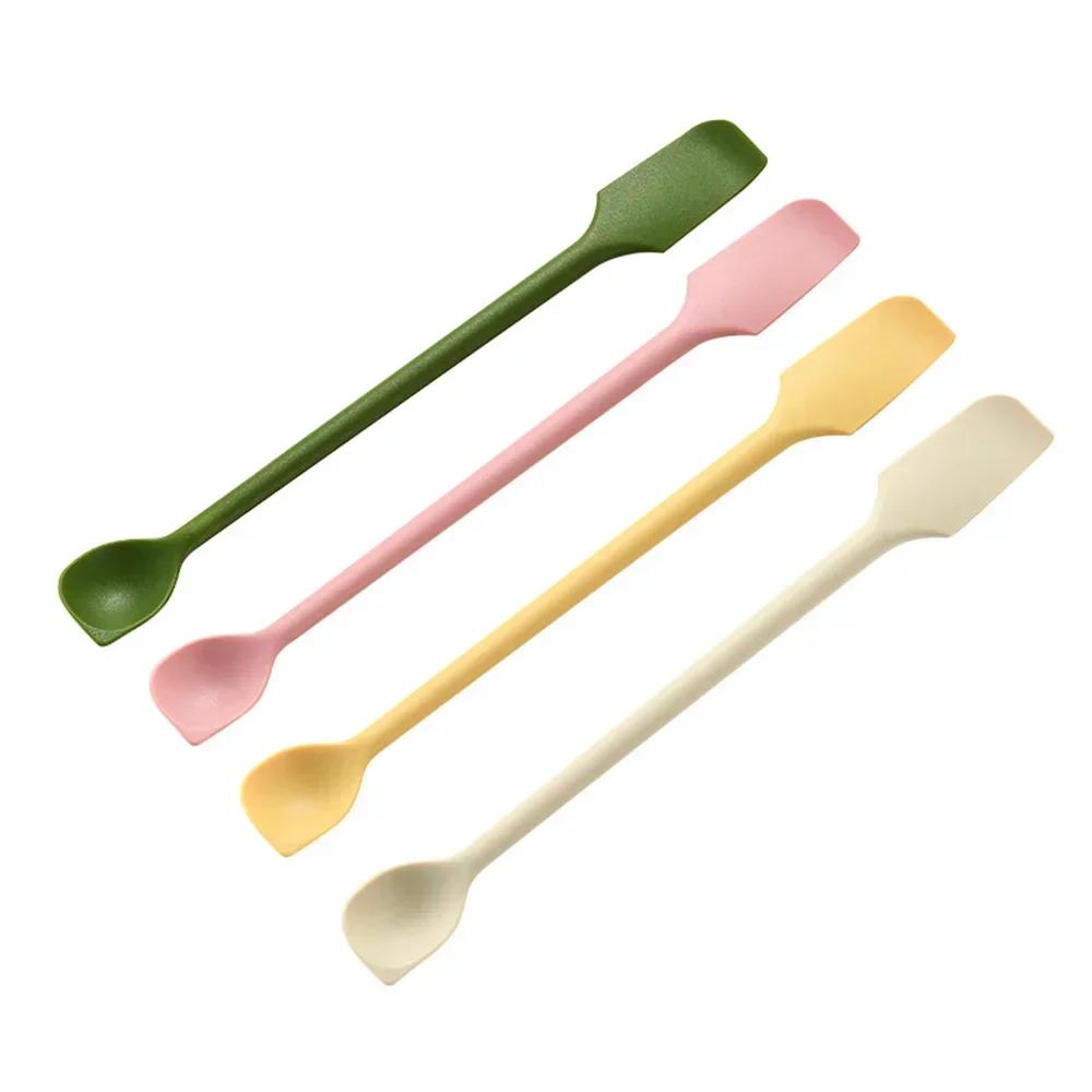 1/4pcs Jam Cake Spatula Silicone Double Ended Spatula Jam Paste Deep Bottle Spatula Baking Supplies