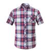 Men S Slim Fit Casual Short Sleeve Plaid Shirt