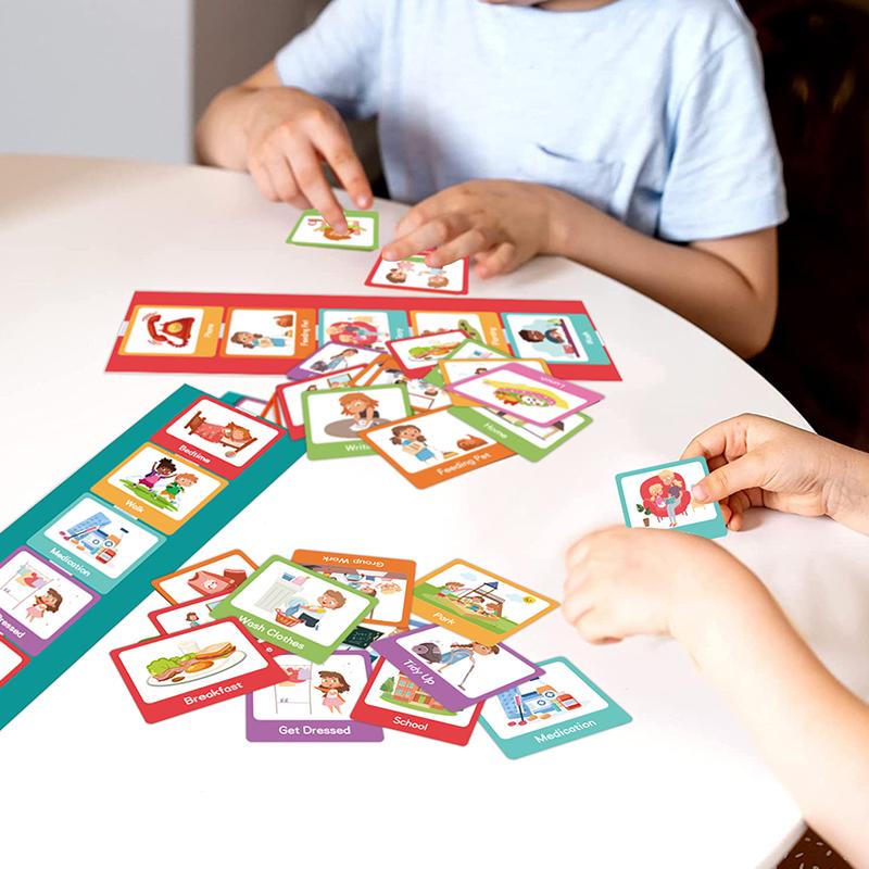 60 Pcs Visual Schedule Visual Wall Planner Daily Routine Chart For Kids Daily Visual Schedule Card Chore Chart Learning Material