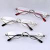 Reading Glasses Metal Spring Hinges Half Moon Semi Rimless Readers  1.0~ 4.0 Tw