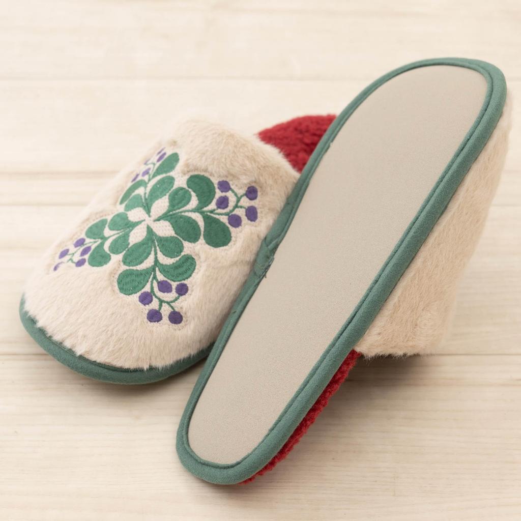 Hokomomola Pionono Senko 49048 Slippers, Sizes Approx. 22-24cm, Beige, Washable, Stylish, Cute,