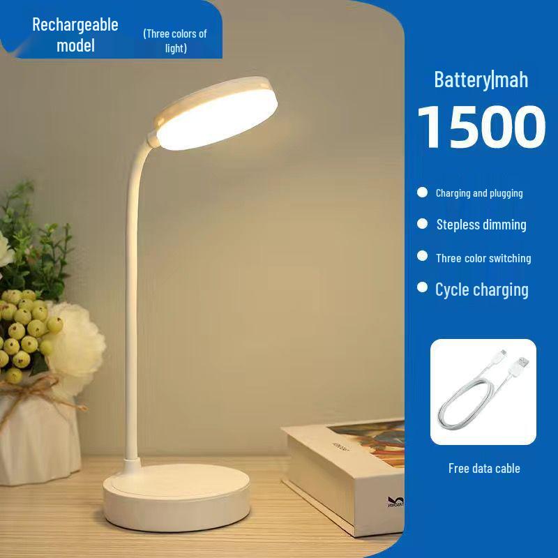 Rechargeable Table Lamp: Ideal for Study, Dorm, Bedroom & Bedside