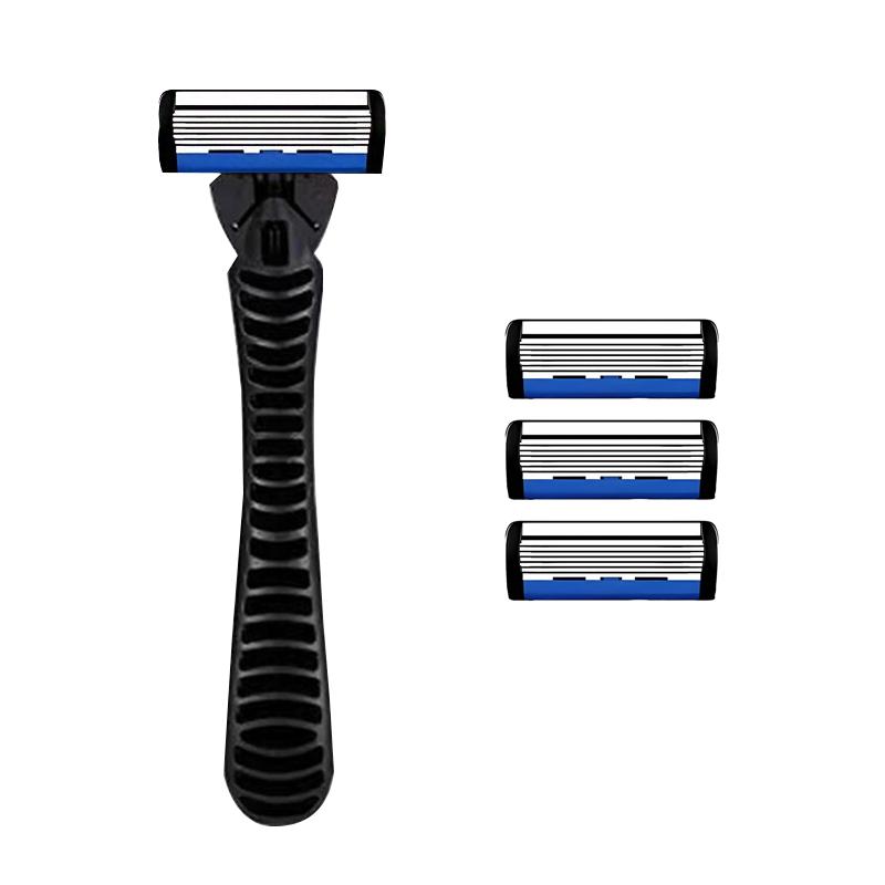 

Бритва для женщин из нержавеющей стали, триммер для волос, бритва для лица с защитным чехлом, 3 сменными лезвиями и 1 рукояткой для ножа