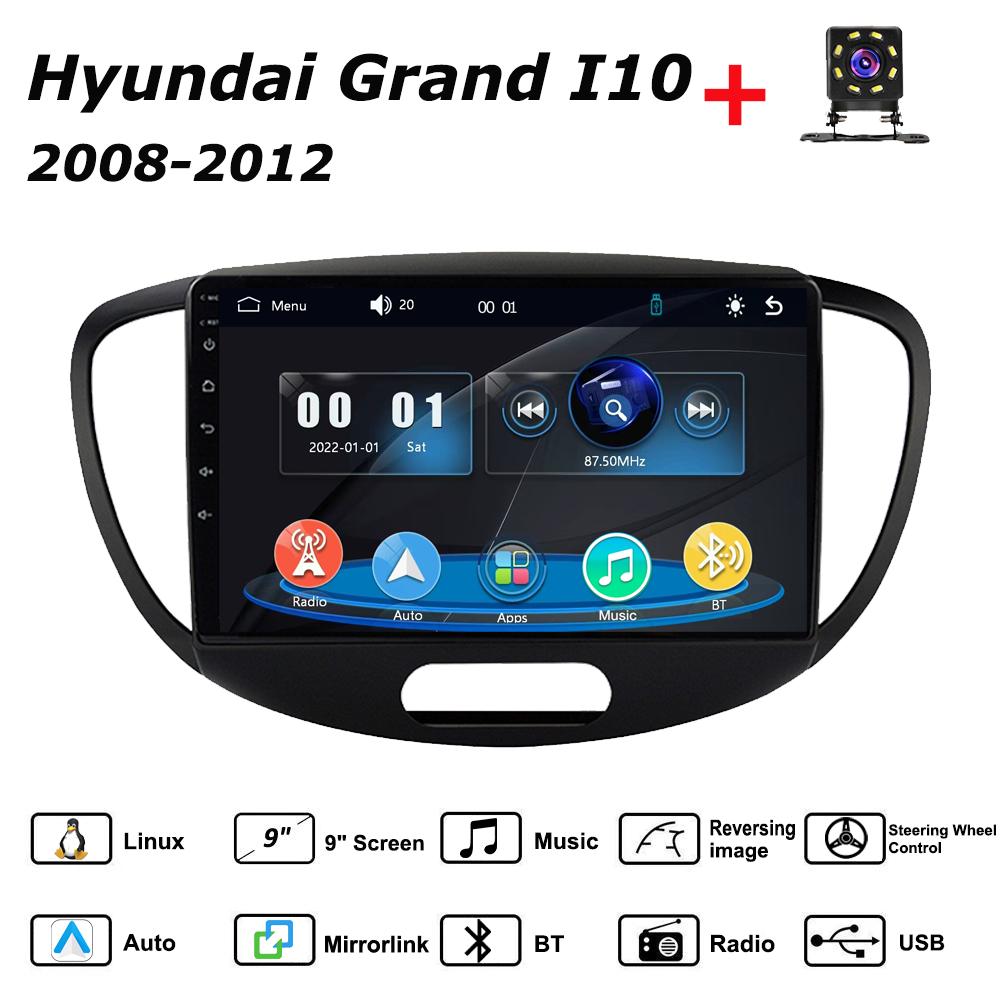 

Car Radio Multimedia MP5 Player Head Unit Stereo BT For Hyundai Grand I10 2008-2012 чорний