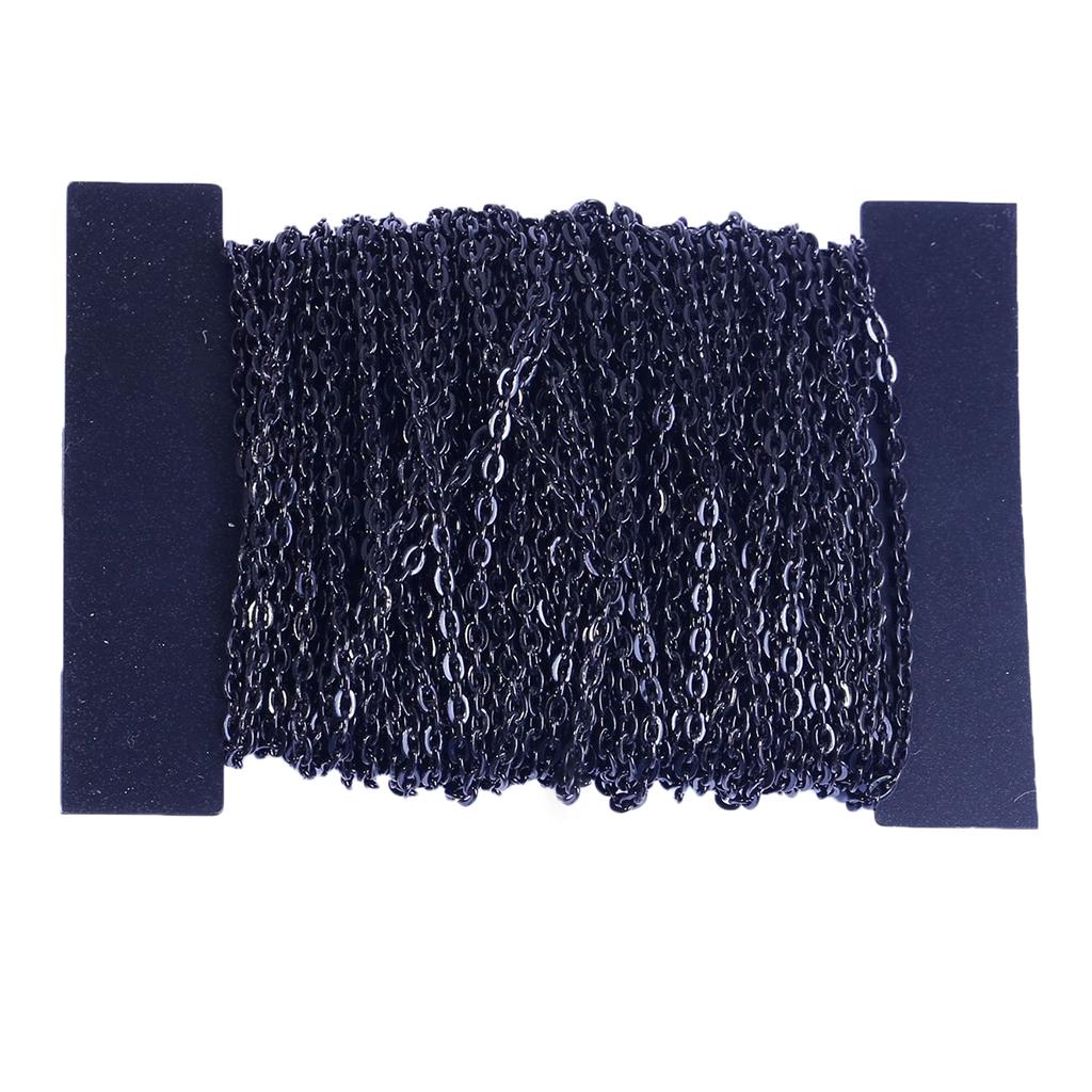 1 rolo de correntes cruzadas de ferro, elo de corrente para fazer joias diy dourado