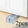 2Pcs Clear Silicone Door Stoppers, Non-Slip Wedges, Collision Prevention Stops Ideal for Living Rooms, Bedrooms, Hotels, Bathrooms