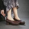 Spring New Arrival Handmade Woven Loafers, Top Grain Cowhide Comfortable Slip On Shoes for Women