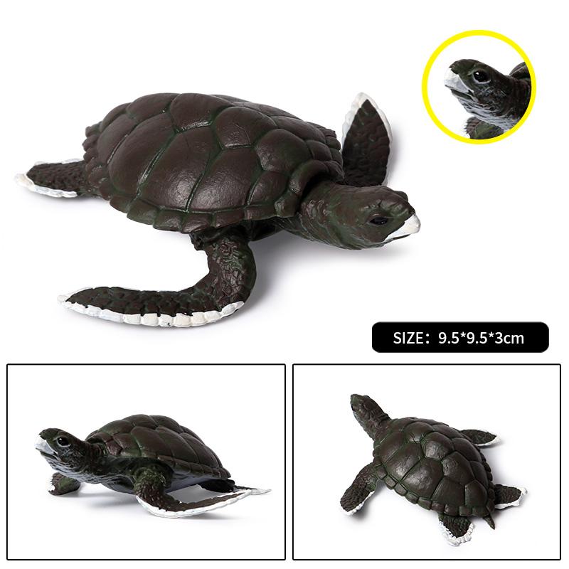 Oenux Ocean Animals Leatherback Tortoise Turtle Growth Cycle Sea Life Model Figurines Action Figures PVC Education Kid Toy Gift